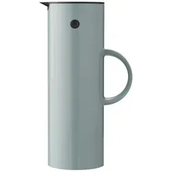 Stelton Isolierkanne 1 Liter Dusty Green - Elegantes Design für Teeliebhaber - Thermobehälter mit schlichter konischer Form und Glaseinsatz für optimale Temperatur. Praktischer Kippverschluss für tropffreies Ausgießen – ideal für Zuhause oder im Büro.