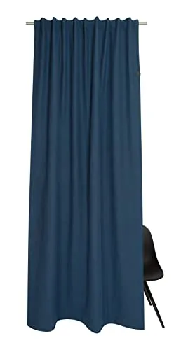 SCHÖNER WOHNEN Kollektion Schlaufenschal, blau - Gardinen aus hochwertigem Baumwollmischgewebe, Maße: 130 cm breit, ideal für stilvolle Fensterdekoration. Jetzt 10€ Willkommens-Gutschein bei Newsletter-Anmeldung sichern!