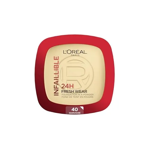 L'Oréal Paris Infaillible 24H Fresh Wear Foundation Puder Nr. 40 Cashmere - Wasserfestes Kompaktpuder mit hoher Deckkraft für einen makellosen Teint. Ideal für alle Hauttypen, bietet bis zu 24h Halt und ein mattiertes Finish. Perfekt für den täglichen Einsatz!