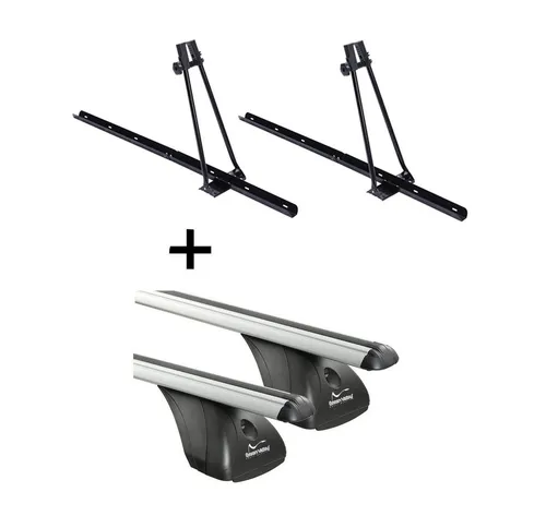 Fahrradhalter, 2x Fahrradträger ORION + Dachträger Original kompatibel mit Alfa Romeo Giulietta 5 Türer ab 2010
