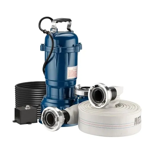 XPOtool Schmutzwasserpumpe 1100 W mit 15.000 l/h Fördermenge - Wasserpumpen, effizientes Abpumpen von Schmutzwasser, Poolwasser und mehr mit robuster Konstruktion und flexiblem 20 m Schlauch für vielseitige Anwendungen.