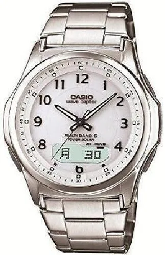CASIO Wave Ceptor Solar Funkuhr WVA-M630D-7AJF - Elegante Herrenarmbanduhr - Moderne Herrenarmbanduhr mit analog-digitalem Display, Edelstahlband und 50m Wasserdichtigkeit. Ideal für stilvolle Anlässe und den täglichen Gebrauch.
