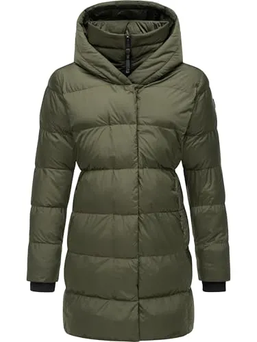 Ragwear Damenmantel Steppmantel Niara in Grün, EU L - Funktionsjacken – warmer und stylischer Steppmantel Niara von Ragwear, ideal für kalte Tage und umweltfreundlich aus nachhaltigen Materialien.