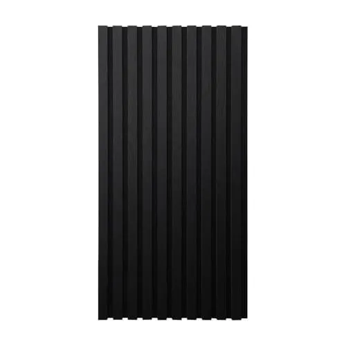 Home Deluxe Akustikpaneel Deep Black - 80 x 40 cm I Holz Akustikpaneele Wandpaneel Akustik Paneel Paneel MDF Wandverkleidung Akustikfilz Optik