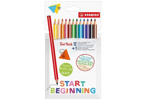 STABILO Buntstifte 'Trio dick' 12+1er Promo-Etui