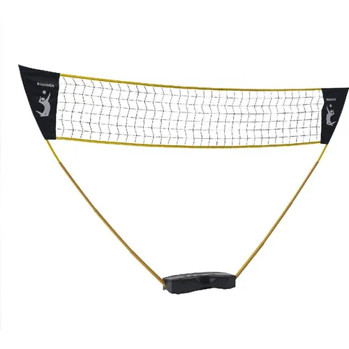 Hammer Volleyballnetz 4,2m mit Courtline - 4,2m Volleyballnetz im praktischen Tragekoffer, ideal für Freizeit und Sportevents, sorgt für einfaches Auf- und Abbauen.