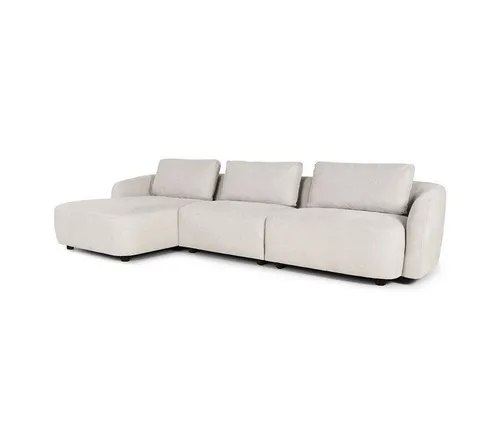 Bergen 2-Sitzer Sofa Beige - Links drehendes Ecksofa - Stilvolles 2-Sitzer Sofa im skandinavischen Design, gefertigt aus hochwertigem Polyester. Ideal für gemütliche Stunden und Platzersparnis in Ihrem Wohnraum.