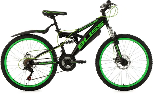 KS Cycling Jugendfahrrad Mountainbike Fully 24" Bliss - Fahrräder – Cooles Design und robustes Fully für coole Kids, ideal für Abenteuer und Ausflüge im Freien.