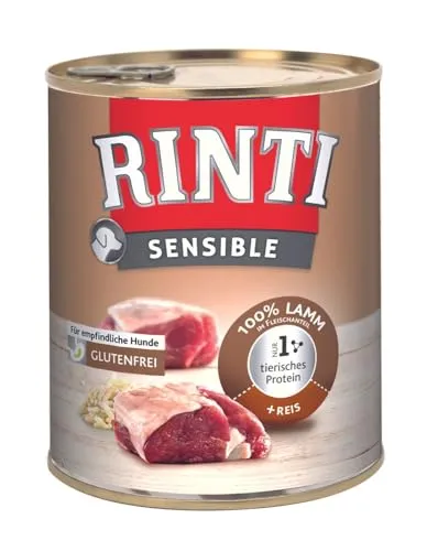 Rinti Sensible Lamm & Reis | 6X 800g Nassfutter für Hunde
