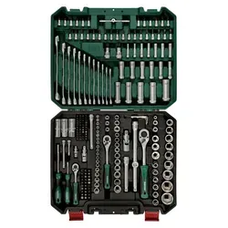 PARKSIDE® Steckschlüssel-Set 216-tlg. – Hochwertige Werkzeugsammlung - Umfangreiches 216-teiliges Set aus robustem Chrom-Vanadium-Stahl, ideal für vielseitige Schraubarbeiten. Praktisch sortiert in stabilem Koffer, perfekt für Heimwerker und Profis.