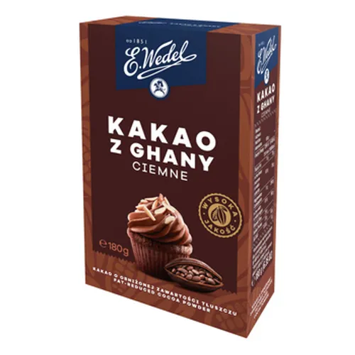 E. Wedel Kakao ciemne z Ghany 180g Lotte Wedel Sp. z o.o. 5901588078496