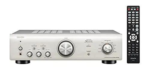 Denon PMA-600NE Vollverstärker – 70W pro Kanal mit Bluetooth - Hifi-Verstärker mit kraftvollem Klang, Bluetooth-Funktion für kabelloses Streaming und eleganter Silber-Optik, ideal für Musikliebhaber.