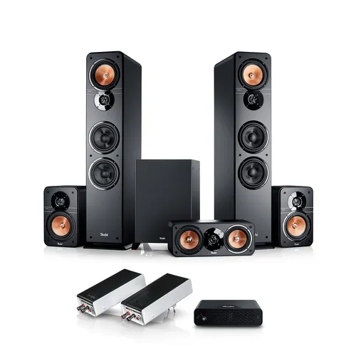 Teufel ULTIMA 40 Surround Wireless "5.1-Set" - Lautsprecher-Systeme, beeindruckendes 5.1 Heimkino-Set mit REARSTATION für großen Sound und minimalen Verkabelungsaufwand.