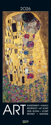 Art 2026: Korsch Kunstkalender mit Meisterwerken - Malerei: Hochformat Wandkalender (28,5 x 69 cm) mit berühmten Kunstwerken, ideal für Kunstliebhaber und stilvolle Dekoration.