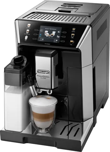 DeLonghi ECAM 550.65.SB PrimaDonna Class - Kaffeevollautomat - Kaffeevollautomat mit integriertem Mahlwerk und 19 bar Druck. Genieße 14 Kaffeespezialitäten von Espresso bis Latte Macchiato mit nur einem Knopfdruck.