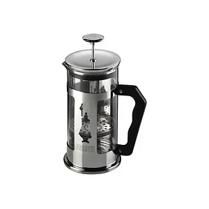 Bialetti Kaffeepresse Preziosa - French Press für Kaffee und Tee, elegantes Design aus Edelstahl und Borosilikatglas, spülmaschinenfest, 1 Liter für 8 Tassen