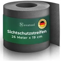 Novatool PP Sichtschutzstreifen 26m für Doppelstabmattenzaun Anthrazit - Langlebige Sichtschutzstreifen aus hochwertigem Polypropylen für maximale Privatsphäre. Ideal für Zäune, Wind- und Lärmschutz. Einfache Montage ohne Clips, 100% recyclingfähig und hergestellt in Deutschland.