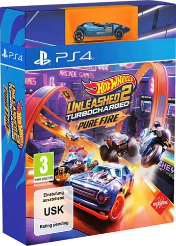 Hot Wheels Unleashed 2 Turbocharged Pure Fire Edition für PlayStation 4 - Rennspiel mit über 130 Fahrzeugen, inkl. Hot Wheels Originals und Monster Trucks. Erlebe strategisches Fahren mit einzigartigen Rennstilen und einem neuen Talentbaum!