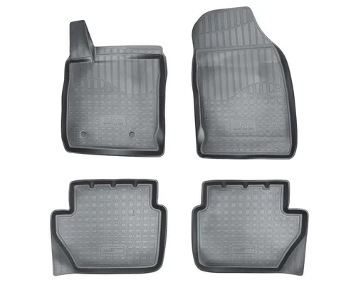 RECAMBO Auto-Fußmatten Gummimatten für FORD RANGER, TKE, DOPPELKABINE ab 2012>, für Ford RANGER TKE, Antirutschmatte, Auto 3D Allwetter Fußmatten, Schutz vor Verschmutzung