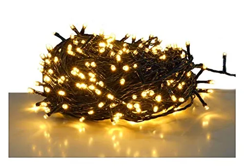 Spetebo LED Lichterkette warm weiß - 80 LED / 6 m - Weihnachts Deko Beleuchtung für den Innen- und Außenbereich mit Timer