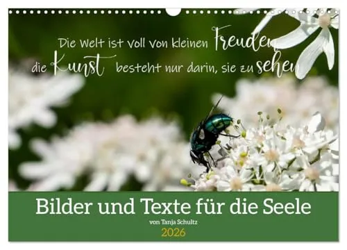 Bilder und Texte für die Seele (Wandkalender 2026 DIN A3 quer), CALVENDO Monatskalender
