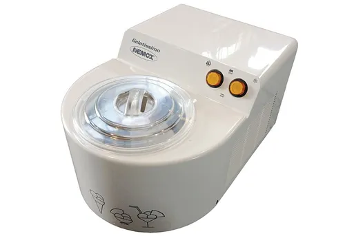 Nemox Eismaschine Gelatissimo - Weiß - Eismaschine mit 1,7 l Fassungsvermögen für Eis, Sorbet und Frozen Joghurt. Schnelle Zubereitung in 20-30 Minuten dank leistungsstarkem Kompressor und einfacher Handhabung.