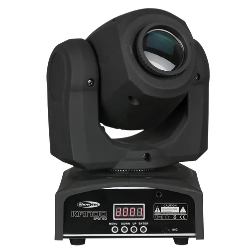 Showtec Kanjo Spot 60 - 60 W LED Moving Head B-Stock - Licht-Effekte: Leistungsstarker Moving Head mit Gobo, Farbwechsel und Stroboskop für beeindruckende Lichtshows. Ideal für Events und Bühnenbeleuchtung.