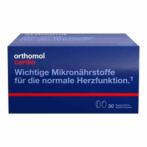 Orthomol Cardio Tablette Kapseln 30er-Packung - Nahrungsergänzung für Herzgesundheit, unterstützt Herzfunktion und Energiehaushalt mit Omega-3 und Vitaminen