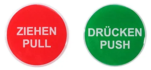 BIKE-label 3D Tür Aufkleber 45 mm Ziehen Drücken Hinweisschild 900019