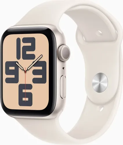 Apple Watch SE 2 - 44" Gold Aluminium mit Gold Armband M/L GPS - Smartwatch mit innovativen Gesundheits- und Sicherheitsfunktionen, ideal für Fitness und Kommunikation, auch ohne iPhone nutzbar.