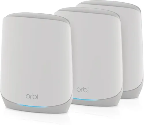 NETGEAR Orbi WiFi 6 Mesh WLAN System (RBK763S) - AX5400 Router mit 2 Satelliten, bis zu 525 m WLAN-Abdeckung und 75 Geräte, ideal für Streaming und Gaming