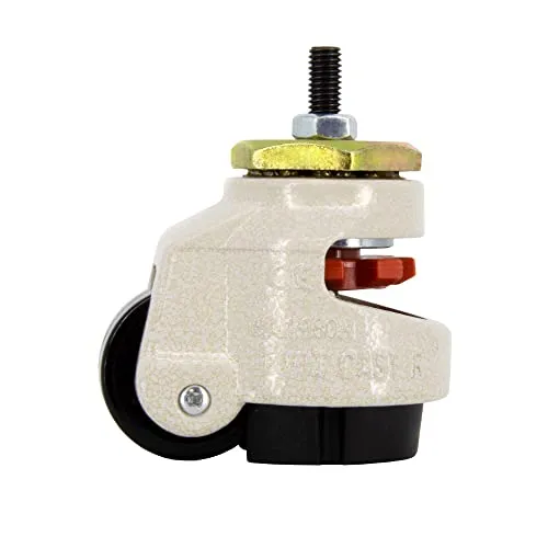 SCHMIDT systemprofile 4x Lenkrolle 40S - Höhenverstellbare Schwerlastrolle mit M8 Gewinde - Robuste Lenkrolle aus Aluminium und Stahl, ideal für den professionellen Transport. Mit höhenverstellbarem Design und einem Durchmesser von 40 mm für vielseitige Einsatzmöglichkeiten.