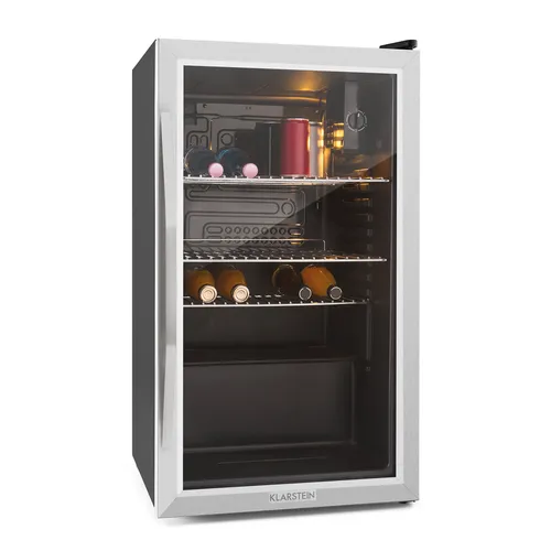 Beersafe XXL Kühlschrank 80 Liter - Kühlschrank mit 80 Litern Fassungsvermögen, ideal für Partys und Veranstaltungen. Platzsparendes Design mit Panoramaglastür und edlem Edelstahl-Finish.