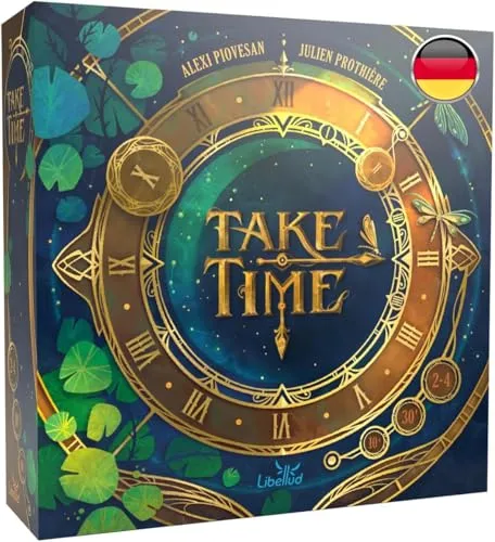 Take Time - Kooperatives Abenteuer - Gesellschaftsspiel mit 40 rätselhaften Uhren, das Teamarbeit und Strategie erfordert. Ideal für 2-4 Spieler ab 10 Jahren, spannende Herausforderungen und wunderschöne Illustrationen garantieren stundenlangen Spaß!