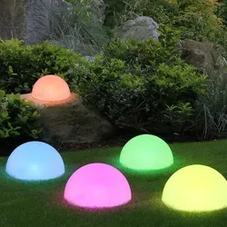 5x RGB LED Solar Steck Lampen Halb Kugel - Garten Deko Beleuchtung - 5er Set Solarleuchten in Halbkugelform mit Farbwechsel, ideal für stimmungsvolle Gartenbeleuchtung und einfache Montage ohne Stromanschluss. Spritzwassergeschützt (IP44) und bis zu 8 Stunden Leuchtdauer.