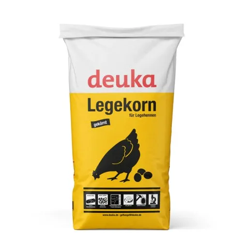 Deuka Legekorn 25 kg - Geflügelhaltung: Nährstoffreiches Futter für Legehennen mit hochwertigem Protein und Calcium für stabile Eischalen und beste Eiqualität. Ideal für eine artgerechte Fütterung.