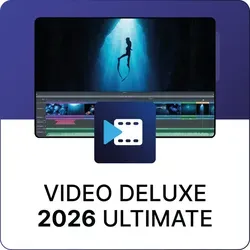 MAGIX Video deluxe 2026 Ultimate – Professionelle Videobearbeitung leicht gemacht - Multimedia-Software mit 13 exklusiven Zusatzpaketen für kreative Projekte. Ideal für Einsteiger und Profis, die effiziente Tools und intelligente Funktionen suchen.