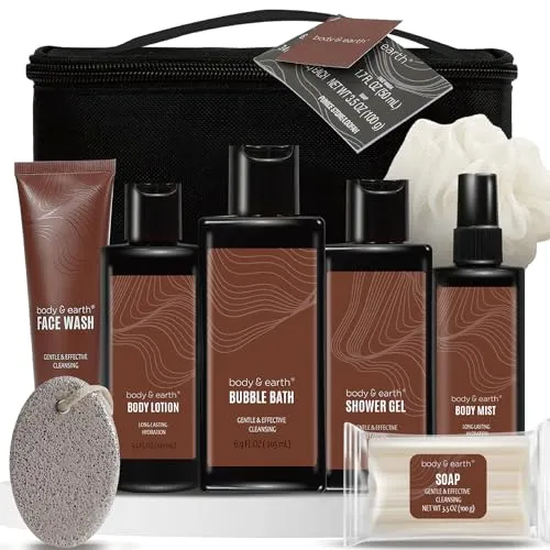 Geschenke für Männer, BODY & EARTH Gift Baskets für Männer Reinigen Geschenkeset für Männer, 8-teiliges Sandelholz Duft Herren Geschenkset, Geburtstagsgeschenke, Vatertagsgeschenk