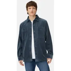 camel active Herren Cord Overshirt - Tintenblau, Regular Fit XXL - Herrenhemden aus weichem Cordstoff mit glatter Oberfläche, ausgestattet mit zwei praktischen Brusttaschen und Druckknöpfen für einen lässigen Look.