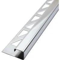 Dalsys Fliesenschiene Edelstahl Poliert 2,5m x 10mm Eckprofil Quadrat
