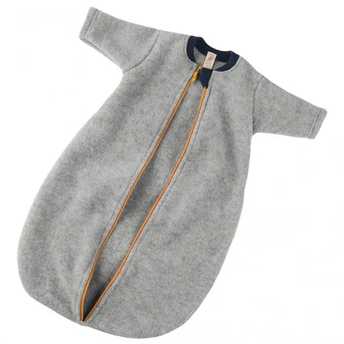 Engel - Baby-Schlafsack Fleece L/S mit Reißverschluss - Gr. 50/56 - Hochwertiger Babyschlafsack aus 100% Merino-Schurwolle, sorgt für wohlige Wärme und Komfort in hellgrau melange. Ideal für die Freizeit und sanfte Nächte.