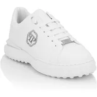 Lo-Top Turnschuhe Hexagon von PHILIPP PLEIN - Elegante Lo-Top-Sneakers aus hochwertigem Leder und Nappa, ideal für jeden Anlass. Die gepolsterte Innensohle sorgt für hohen Tragekomfort, während das stromlinienförmige Design Stil und Leichtigkeit vereint.