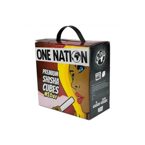 One Nation Kohle 4kg Shisha Naturkohle Kokos Premium Kohle Shishakohle 26 mm
