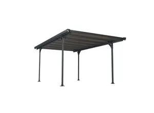 Ambia Garden Carport, Metall 218x297x500 cm - Robuster Carport aus Metall mit Sonnen- und Sichtschutz, ideal für den Schutz Ihres Fahrzeugs und als stilvolle Ergänzung für Ihren Garten.
