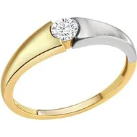Celesta Gold Ring 375/- Gelbgold 2farbig mit Zirkonia - Eleganter 2farbiger Goldring aus 375/- Gelbgold mit funkelnden Zirkonia, perfekt für besondere Anlässe oder als Geschenk. Entdecken Sie weiteren hochwertigen Schmuck!