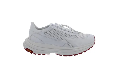 Högl Sneaker Airme – Wetlack Premiumsheep-Leder, Weiß / Rot - Halbschuhe aus hochwertigem Wetlack Premiumsheep-Leder mit innovativer Schnellschnürung für optimalen Tragekomfort und stilvolles Design.