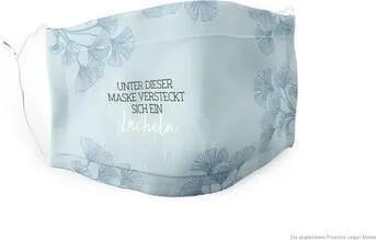 Gute Laune Maske - "Unter dieser Maske versteckt sich ein Lächeln" - Schutzmaske - Gesichtsmaske - Atemschutzmaske - Geschenke für Dich