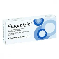 Fluomizin 10mg Vaginaltabletten - Effektive Behandlung der bakteriellen Vaginose - Arzneimittel zur Behandlung der bakteriellen Vaginose mit dem Wirkstoff Dequaliniumchlorid, wirkt gezielt am Ort der Infektion und fördert die Wiederherstellung der Vaginalflora.