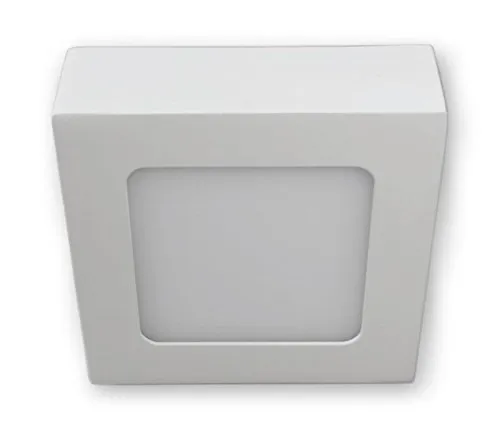 LICHT DISCOUNT LED Aufbauleuchte Aufbaupanel 6 Watt | 2800K Warmweiß | Moderne Deckenlampe weiß | Aufbaustrahler Eckig 230V aus Aluminium | Deckenleuchte Deckenspot Aufputz |