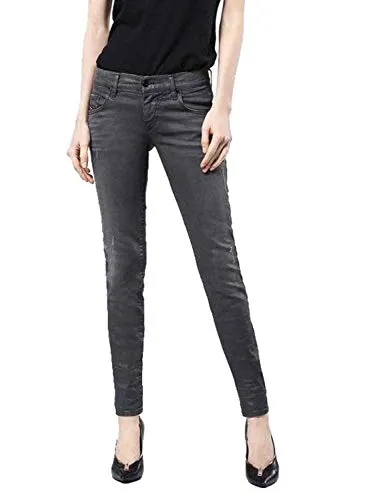 Diesel Grupee 0674J Damen Jeans - Slim Fit in Grau - Modische Damenjeans "Grupee 0674J" von Diesel im angesagten Slim Fit. Der Glanz-Style und der Five-Pocket-Stil machen sie zum Highlight für coole Outfits!